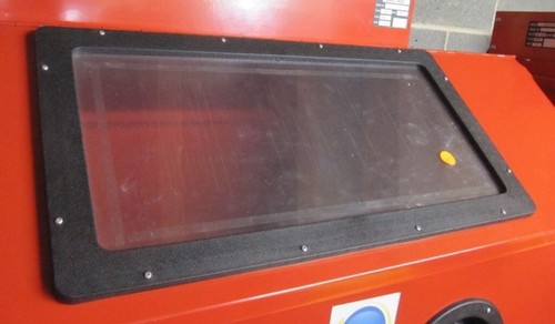 Sand blast cabinet viewing - sand,